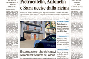La prima pagina dell’edizione in edicola oggi