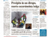 La prima pagina dell’edizione in edicola oggi