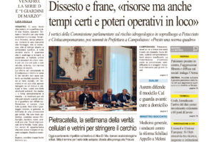 La prima pagina dell’edizione in edicola oggi