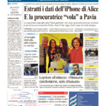 La prima pagina dell’edizione in edicola oggi