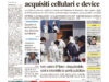 La prima pagina dell’edizione in edicola oggi