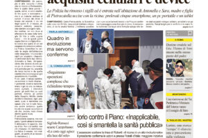 La prima pagina dell’edizione in edicola oggi