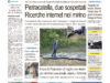 La prima pagina dell’edizione in edicola oggi