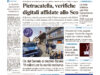 La prima pagina dell’edizione in edicola oggi