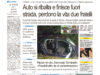La prima pagina dell’edizione in edicola oggi