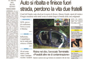 La prima pagina dell’edizione in edicola oggi