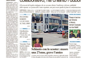 La prima pagina dell’edizione in edicola oggi